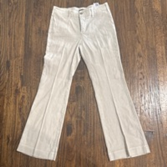 Women's NYDJ Beige Trouser Pants Size 8P - Picture 1 of 10